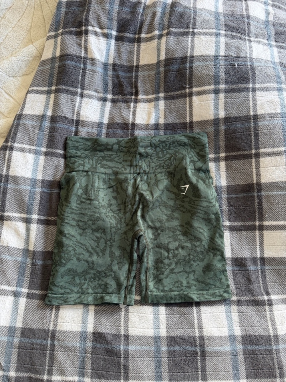 Gymshark Olive Green animal adapt High-Rise Bike Shorts. SOLD OUT ON WEBSITE.
